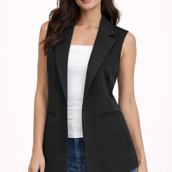 Sincerly Jules Jackets & Blazers - Sincerely Jules Black Sleeveless Vest